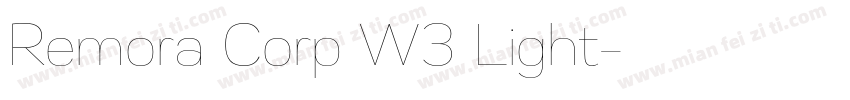 Remora Corp W3 Light字体转换